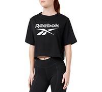 Reebok Identity Big Logo Crop T-Shirt, Black, XL Femme