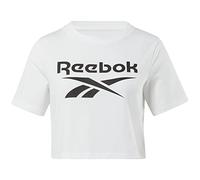 Reebok Identity Big Logo Crop T-Shirt, White, XL Femme