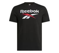 Reebok Identity BIG Logo Tee T-Shirt, Black/White/Vector Red, XL Men's