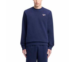 Reebok Identity Small Logo FT Crew Sweatshirt, VECNAV, L Men's