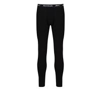Reebok Long Johns, Couche de Base en Coton Extensible, sous-vêtements Thermiques avec Ceinture de Marque Johny Stretch pour Homme, Noir, XL