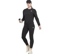 Reebok Logo Identity French Terry Crew Sweat-Shirt à Manches Longues, Noir, L Femme