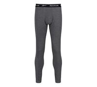 Reebok Long Johns, Couche de Base en Coton Extensible, sous-vêtements Thermiques avec Ceinture de Marque Johny Stretch pour Homme, Gris foncé, XL