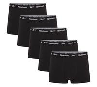 Reebok Lot de 5 boxers de sport en coton respirant et extensible pour homme, Noir, M