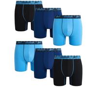 Reebok Lot de 6 caleçons boxeurs athlétiques pour homme avec pochette de contour - Sous-vêtements performants pour homme (tailles : S-XL), taille M, bleu/bleu azur/noir