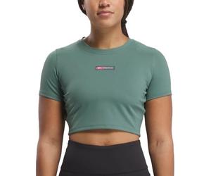 Reebok LUX BOLD CROP TEE Tee-shirt L Argent