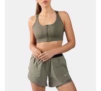 Reebok - Lux Front-Zip High Impact Sports Bra, Steel Grey, Taille: 2XS
