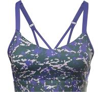 Reebok Lux Speckle Modern Safari Strappy Bra Womens Medium Impact Sports Forgrn 0-2 Female