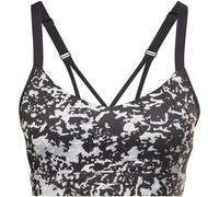 Reebok Lux Speckle Modern Safari Strappy Bra Womens Medium Impact Sports Noir 0-2 Female