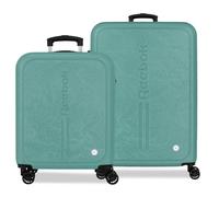 Reebok Madison Set de Valises Vert Turquoise 46x65x25 cm Rigide ABS Serrure à Combinaison Intégrée 93L 6.6kg 4 Doubles Roues Bagage à Main par Joumma Bags