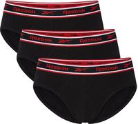 Reebok Mens 3 Pack Cotton Briefs Noir Très grand Male