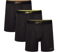 Reebok Mens 3 Pack Sports Trunks Hutton 3pk Noir Large Male