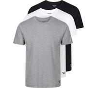 Reebok Mens 3 Pack T Shirts Santo Noir/Blanc/Gris M Male