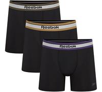 Reebok Mens 3 Pack Trunks Angus 3pk Noir Très grand Male