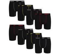 Reebok Men's Active Underwear - Sport Soft Performance Boxer Briefs (8 Pack), Size Small, All Black