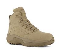 Reebok mens Rapid Response Rb Safety Toe 6" Stealth With Side Zipper Military Tactical Boot, Desert Tan, 9 Wide US