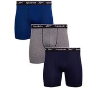 Reebok Men's Sport Soft Performance Boxer Briefs (3 Pack) (Maritime Blue/Medium Grey Melange/Blue Depths, Medium)'