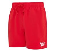Reebok Yale Short de Bain en Polyester léger et Respirant à séchage Rapide pour Homme, Rouge Vecteur, Grand