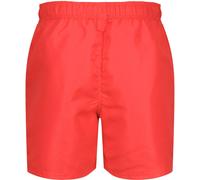Reebok Short de bain pour homme en polyester noir à séchage rapide, Rouge, M