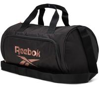 Reebok Mini sac de sport - Unisexe Petit sac de sport et de voyage - Sac de sport léger pour le week-end pour homme et femme, Noir avec logo or rose, One Size, Sac de sport Easton/Kellan