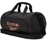 Reebok Mini sac de sport - Unisexe Petit sac de sport et de voyage - Sac de sport léger pour le week-end pour homme et femme, Noir avec logo or rose, One Size, Sac de sport Easton/Kellan
