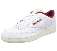 Reebok Mixte Cuir Classique Basket, Unisexe Adulte, Ftwr White Stucco Classic Maroon F23, 36.5 EU