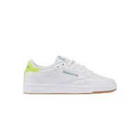 Reebok Club C Sneaker, FTWR White/Digital Lime/Field Green, 35 EU