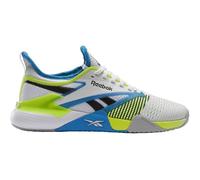 Reebok Mixte Nano Court Sneaker, White/Digital Lime/Aqua, 44.5 EU