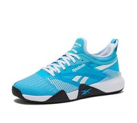 Reebok Nano Court, Chaussures Unisexes pour Adulte, Future Cyan Footwear Blanc Noir, 45.5/46 EU