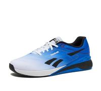 Reebok Nano X5 Chaussures de Cross Training et de Course légères pour Homme, Blanc/Bleu Optimal/Noir, 12.5 Women/11 Men