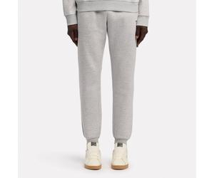 Reebok - Pantalon de jogging en polaire avec petit logo ID, Light Grey Marl, Taille: L