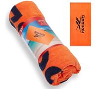 Reebok Positano - Serviette de Plage en Coton avec revêtement en Velours pour Adultes - Séchage Rapide et Douce - pour Piscine, Chaise Longue et Accessoires de Vacances - 70 x 140 cm - Orange Arena
