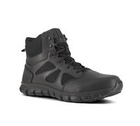 Reebok Rb8605 Mens Sublite Cushion Tactical 6" Soft Toe Boot With Side Zipper Black Militaire et tactiqueHomme