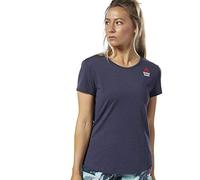 Reebok RC AC + Cotton Tee Games T-Shirt pour Femme XS Bleu Marine (Heritage Navy/Heritage Navy)