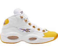 Reebok - Sneakers Question Mid en Cuir, Blanc-Jaune (9)