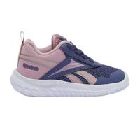 Reebok Rush Runner 5 Elastic Lace Infant Trainers Bleu,Rose EU 19 1/2 Enfants