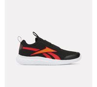 Reebok - Rush Runner Baskets sans lacets pour enfants, Black/Arenaorange/Sportred, Taille: 27.5