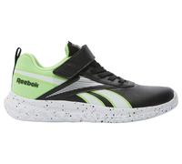 Reebok Garçon Rush Runner Syn Elastic Lace & Top Strap, Black Solarlime Ftwrwhite, 34 EU