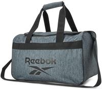 Reebok Sac de sport compact classique - Sac de sport léger pour voyage, plage, entraînement, Gris clair chiné, One Size