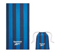 Reebok Sand Free Beach Towel | Serviette De Plage Microfibre Légère Compacte 90 X 180 Cm | Sac Inclus | Piscine Voyage Gym | Serviette De Plage Anti Sable Bleu Marine Motif Cloud