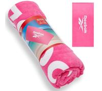 Reebok | Serviette De Plage Positano en Coton Velours 70 X 140 Cm | Confort Doux Séchage Rapide pour Piscine Bain Et Sport Léger Voyage Accessoire Rose Atomic Pink