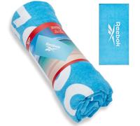 Reebok | Serviette De Plage Positano en Coton Velours 70 X 140 Cm | Confort Doux Séchage Rapide pour Piscine Bain Et Sport Léger Voyage Accessoire Bleu Always Blue