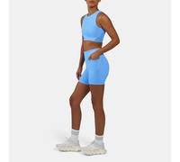 Reebok - Shorts de vélo taille haute Lux, Peri Blue, Taille: M