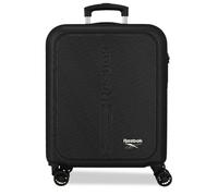 Reebok Stockton Noir Valise Cabine 40x55x20 cm Rigide ABS Serrure à Combinaison Intégrée 37L 2.6kg 4 Doubles Roues Bagage à Main par Joumma Bags