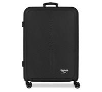 Reebok Stockton Valise Moyenne Noir 46x65x25 cm Rigide ABS Serrure à Combinaison Intégrée 56L 4kg 4 Doubles Roues par Joumma Bags