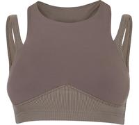 Reebok Studio Layered Bra Top Womens Trkgry 4-6 Female