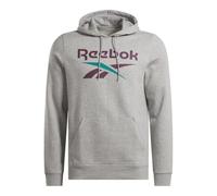 Reebok Sweat à Capuche en Polaire avec Grand Logo Identity Graphique d'entraînement (Long), Mgreyh/Prune de Minuit, M Homme