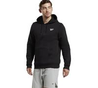 Reebok Logo sur la Poitrine Gauche Sweatshirt à Capuche, Noir, L Homme