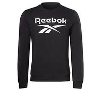 Reebok Sweat-Shirt à col Rond avec Logo Big Stacked pour Homme, Noir, Taille S, Noir, S