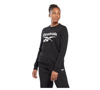 Reebok Sweat-Shirt à col Rond en Polaire avec Grand Logo pour Femme, Noir, XL, Noir, XL